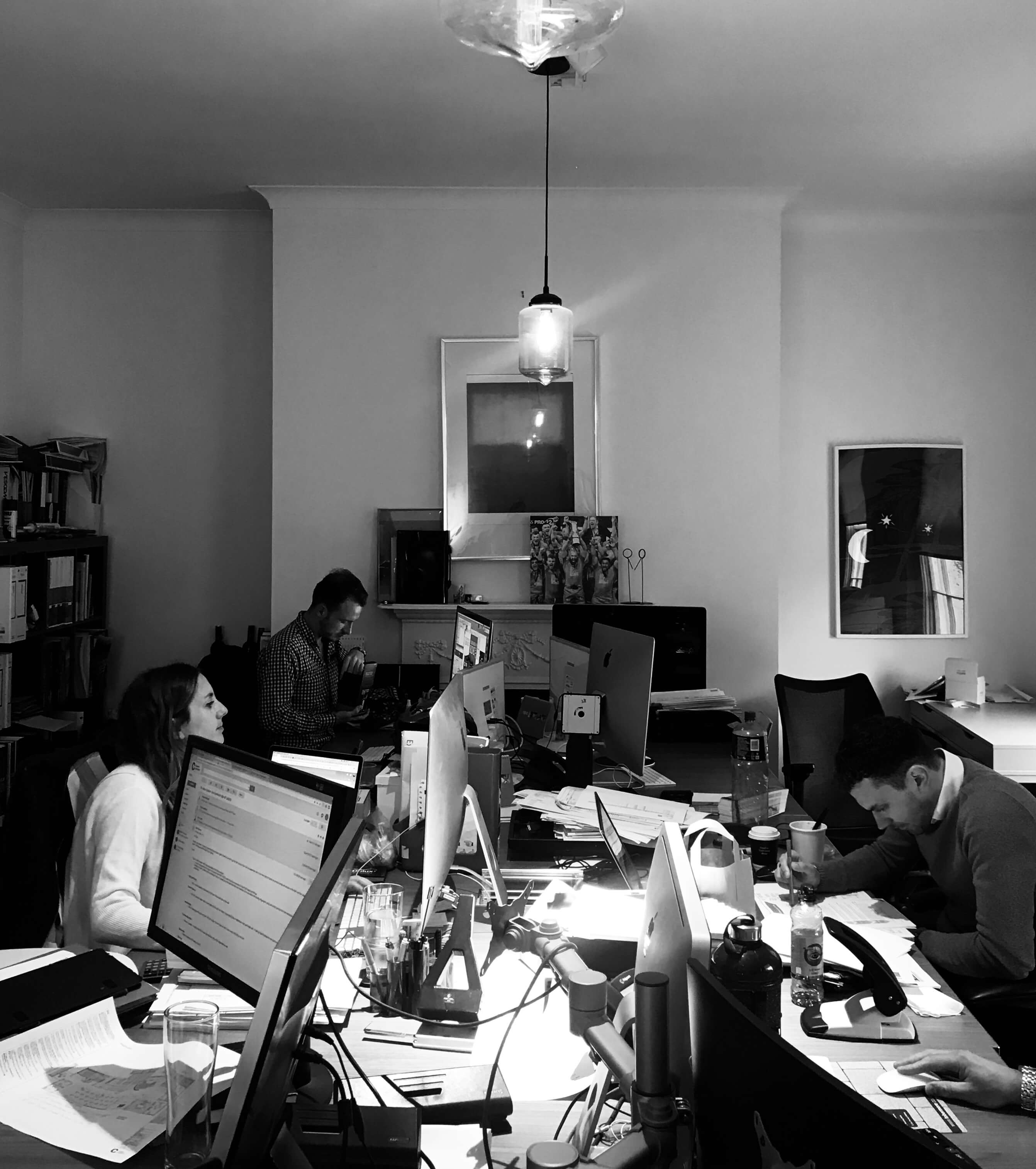 SLMD office interior with people working