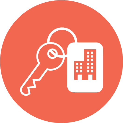 SLMD Orange Landlord Works Icon - Keychain