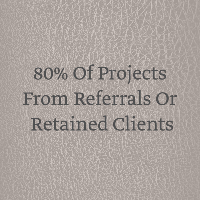 SLMD Homepage Infographic - 80% from Referrals or retained clients